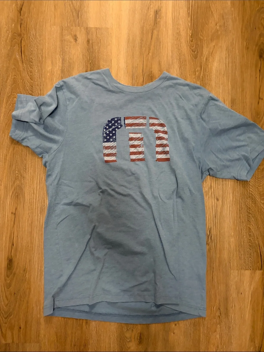 Travis Mathew’s Flag Graphic Short-Sleeve Tee - Light Blue